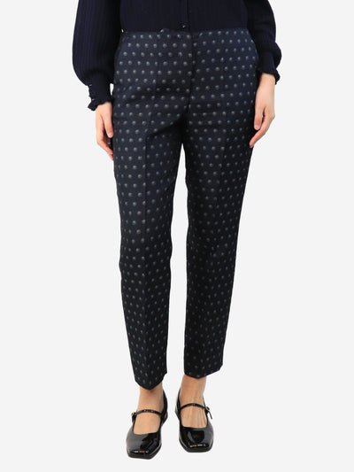 Blue dotted trousers - size UK 12 Trousers Emporio Armani 