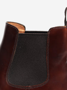Church's Brown brushed leather Chelsea boots - size EU 38