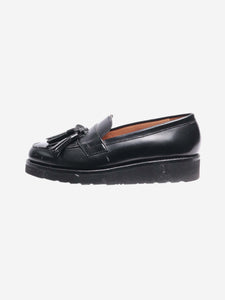 Grenson Black leather tassel loafers - size EU 40