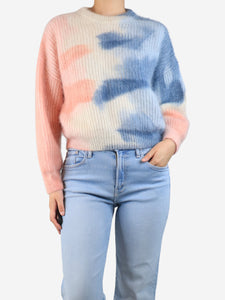 Celine Multicolour abstract-print mohair jumper - size S