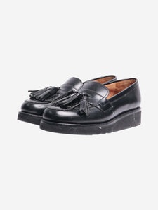 Grenson Black leather tassel loafers - size EU 40