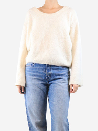 Cream boucle crewneck jumper - size S Knitwear Soft Goat 