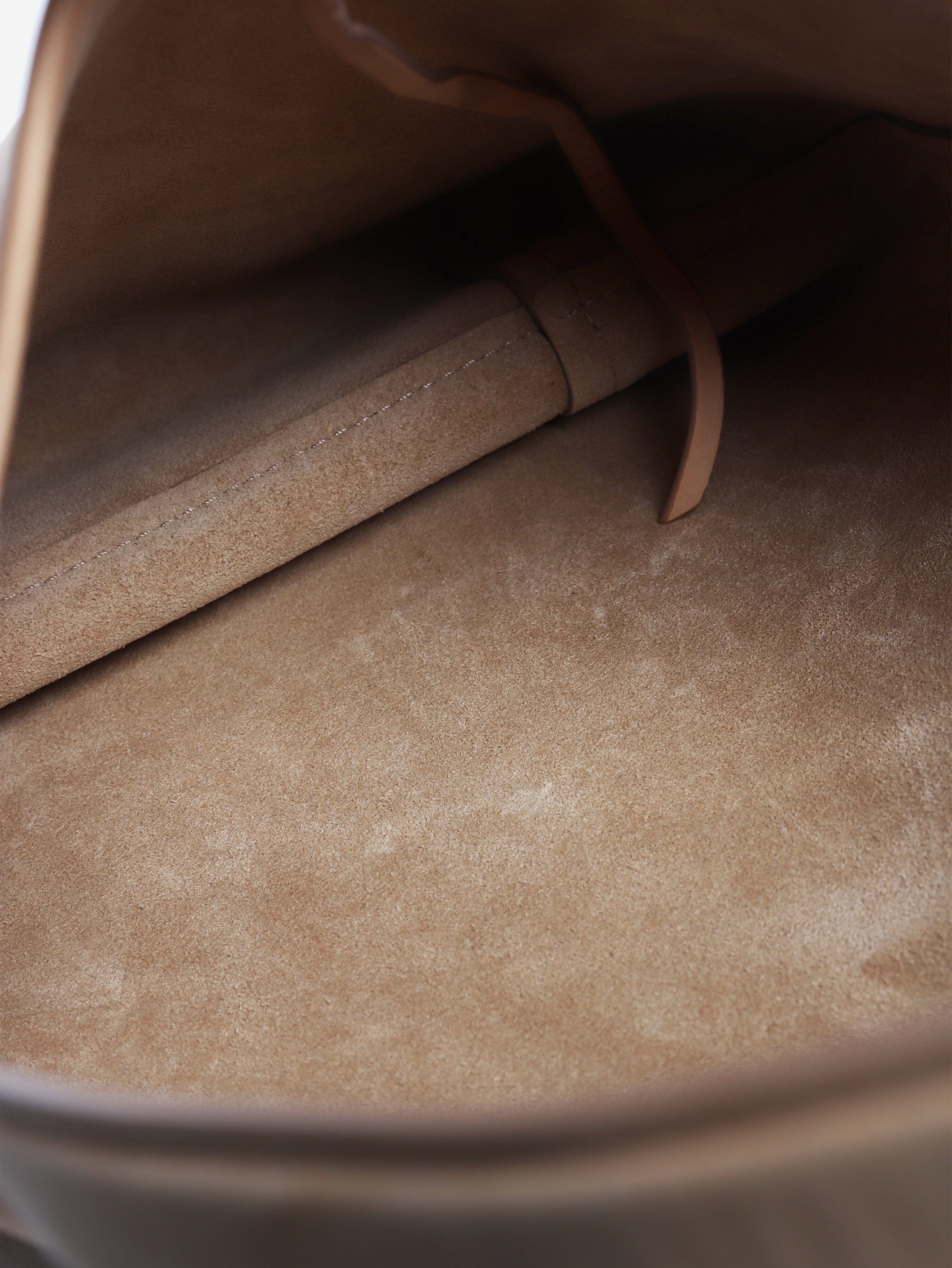 Beige suede bucket bag Shoulder bags The Row 