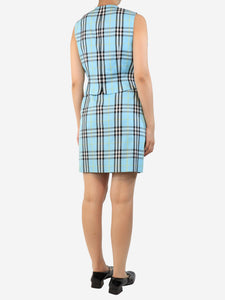 Burberry Blue plaid printed vintage 2 Pc set - size UK 8