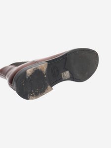 Church's Brown brushed leather Chelsea boots - size EU 38