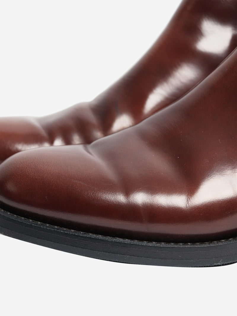 Brown brushed leather Chelsea boots - size EU 38 Boots Church's 