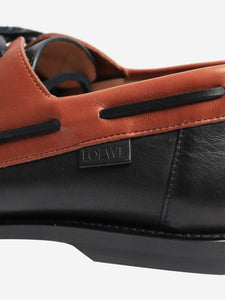Loewe Black Campo boat shoes - size EU 39