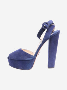 Prada Dark blue suede platform heels - size EU 38.5