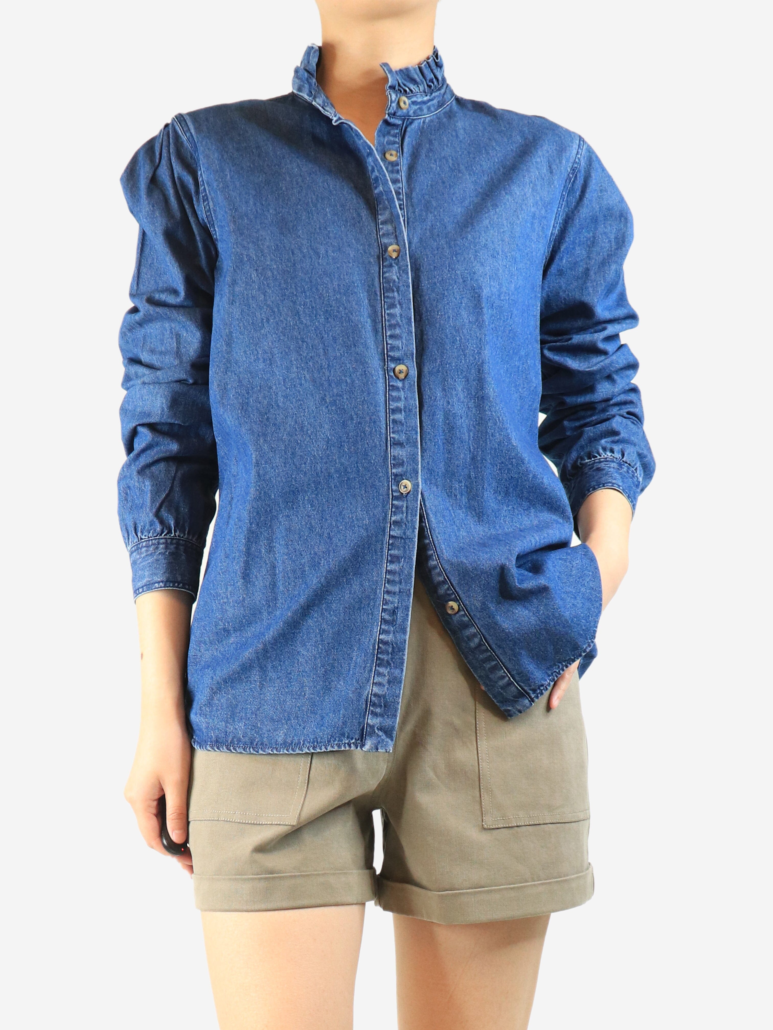 Blue denim shirt - size L Tops Mondo Corsini 