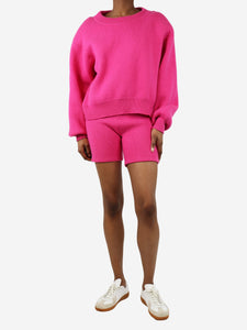 Magda Butrym Pink jumper and shorts set - size UK 6