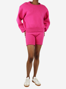 Magda Butrym Pink jumper and shorts set - size UK 6