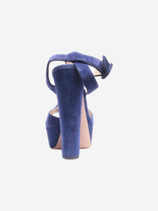 Prada Dark blue suede platform heels - size EU 38.5