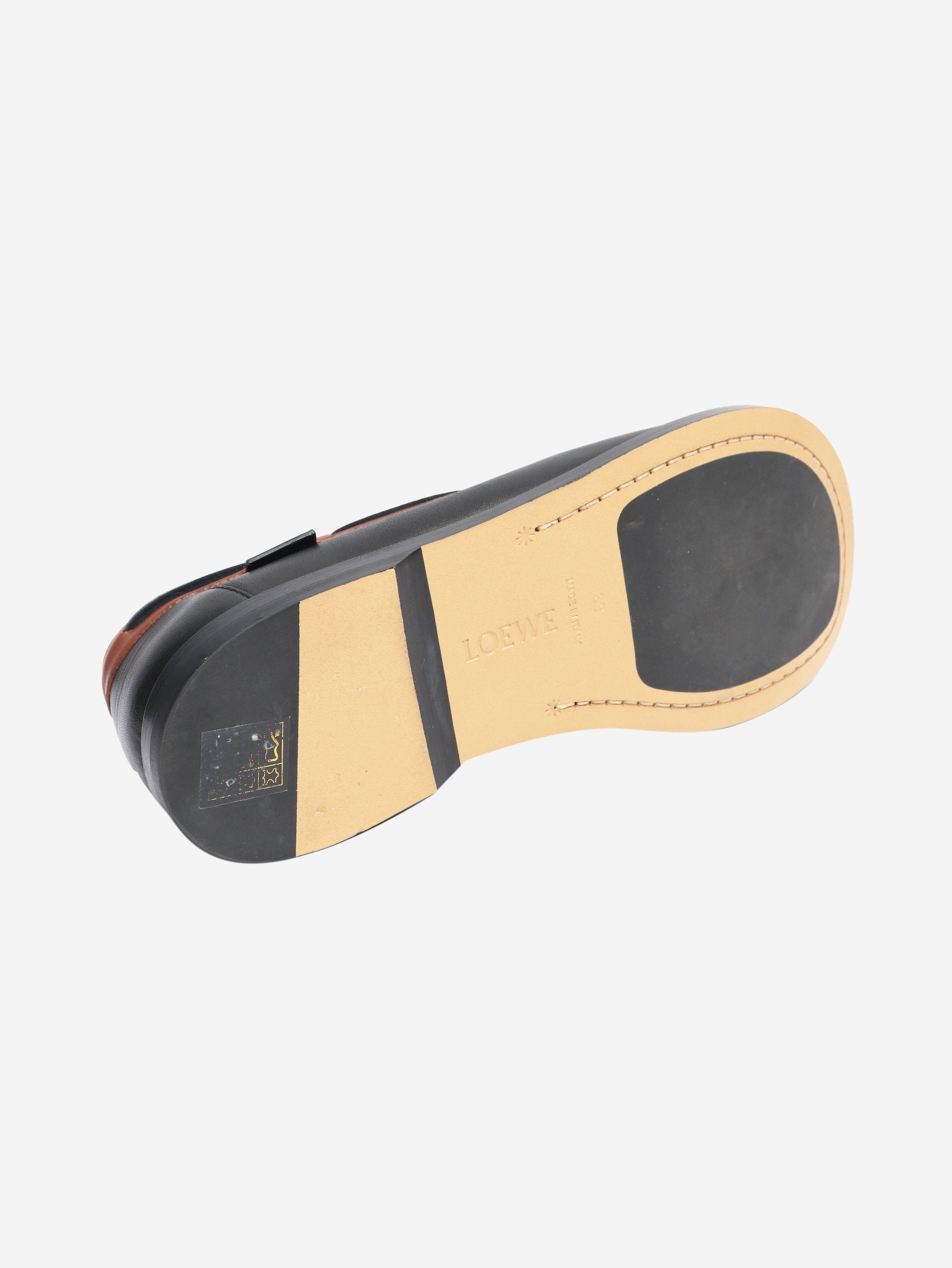 Black Campo boat shoes - size EU 39 Flat Shoes Loewe 