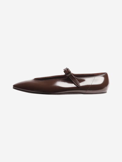 Dark brown Ava Mary Jane flats - size EU 40 Flat Shoes The Row 