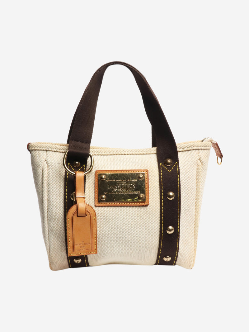 Cream vintage 2005 Antigua Cabas PM tote bag