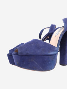 Prada Dark blue suede platform heels - size EU 38.5