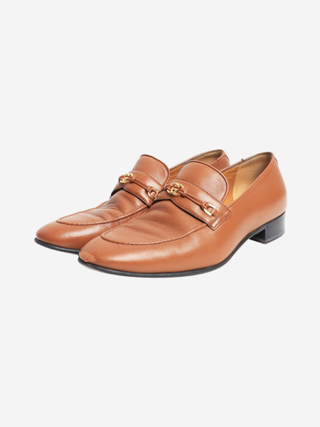 Tan leather loafers - size EU 38 alternate image