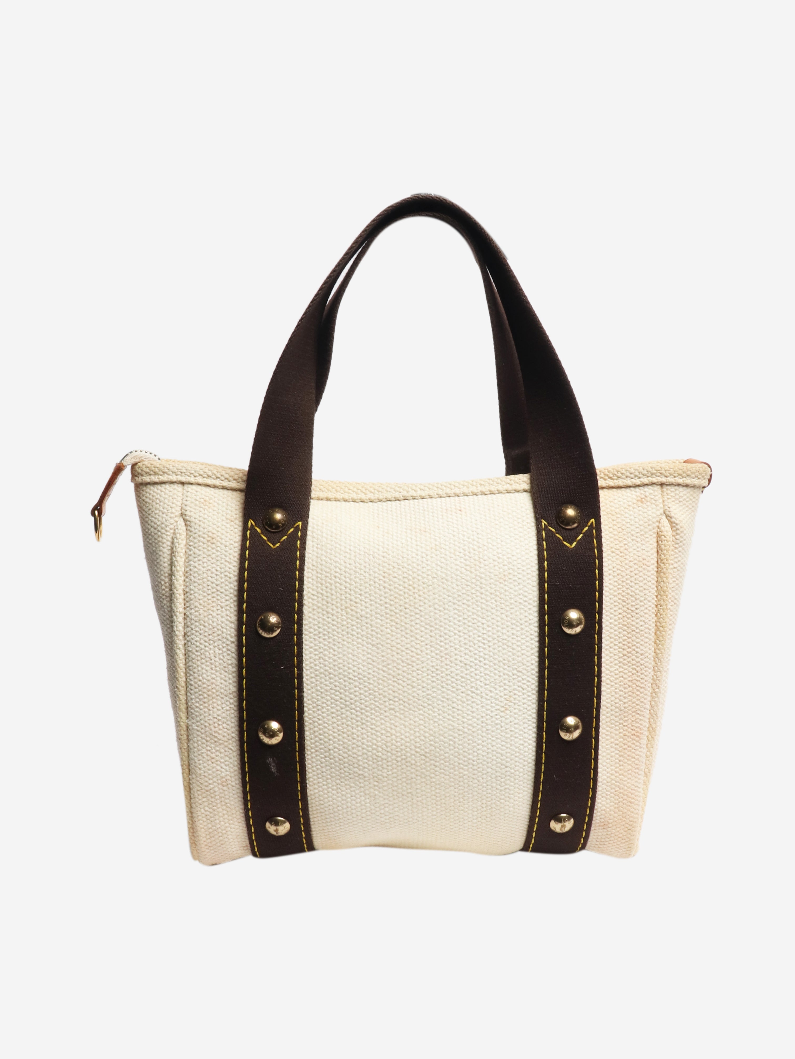 Cream vintage 2005 Antigua Cabas PM tote bag