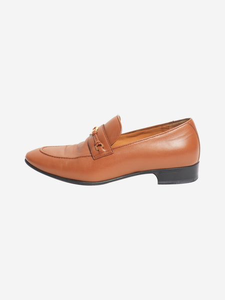 Tan leather loafers - size EU 38 product image