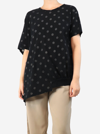 Black polka dot top - size UK 10 Tops Y's 
