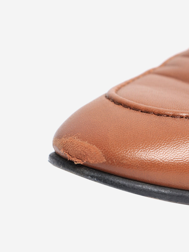 Tan leather loafers - size EU 38 Flat Shoes Gucci 