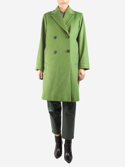 Green double-breasted wool coat - size UK 8 Coats & Jackets Weekend Max Mara 
