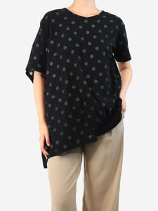 Y's Black polka dot top - size UK 10