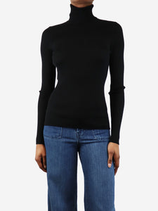 TWP Black knit turtleneck top - size S