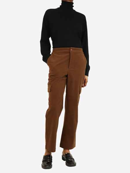 Brown corduroy utility trousers - size XS alternate image