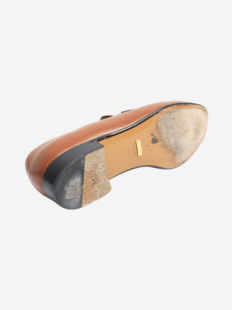 Tan leather loafers - size EU 38 Flat Shoes Gucci 