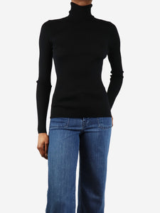 TWP Black knit turtleneck top - size S