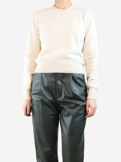 Cream boiled wool jumper - size M Knitwear Bottega Veneta 