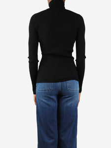 TWP Black knit turtleneck top - size S