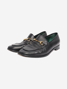 Gucci Black GG leather loafers - size EU 37.5