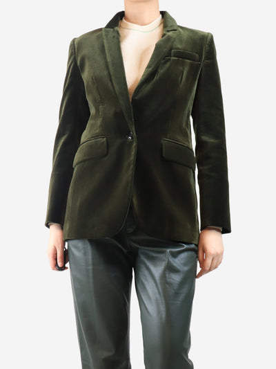 Olive green velvet blazer - size UK 8 Coats & Jackets ME+EM 
