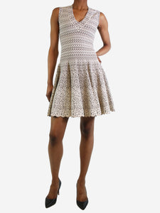 Alaia Animal print sleeveless knit dress - size UK 10