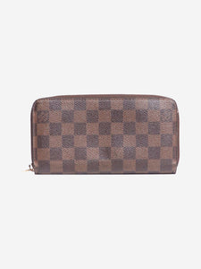 Louis Vuitton Brown 2009 Damier Ebene zipped purse