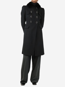 Blumarine Black wool coat - size UK 8