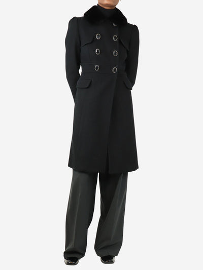 Black wool coat - size UK 8 Coats & Jackets Blumarine 