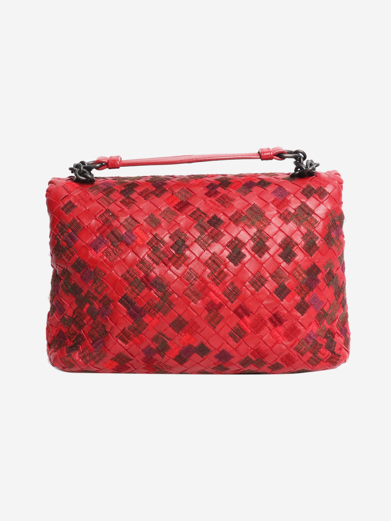 Red Intrecciato leather shoulder bag Shoulder bags Bottega Veneta 