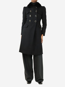 Blumarine Black wool coat - size UK 8