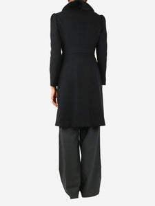 Blumarine Black wool coat - size UK 8