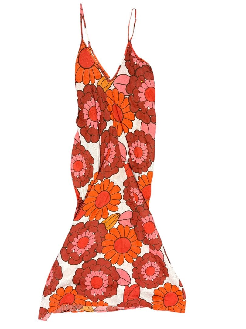 Dodo Bar Or Brown sleeveless floral dress - size S Dresses Dodo Bar Or 