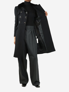 Blumarine Black wool coat - size UK 8