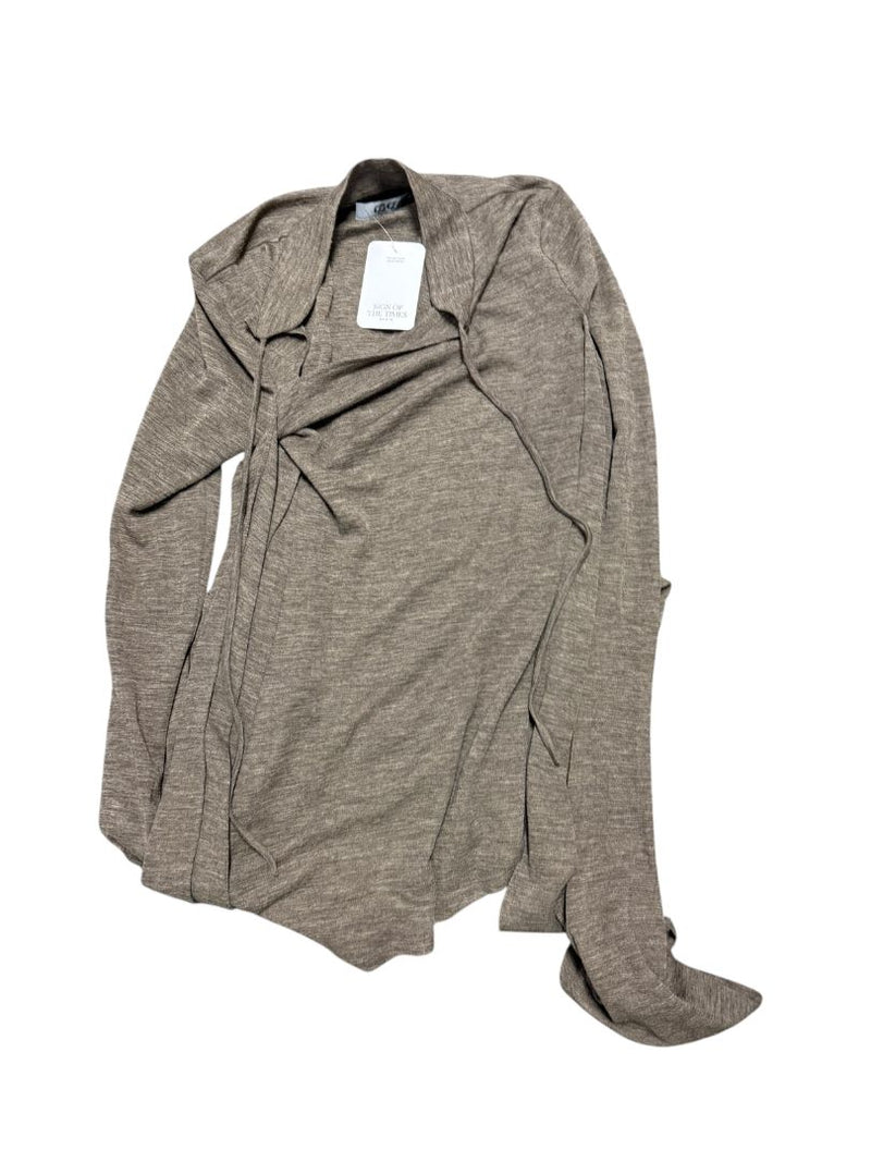 Didu Brown draped knit top - size