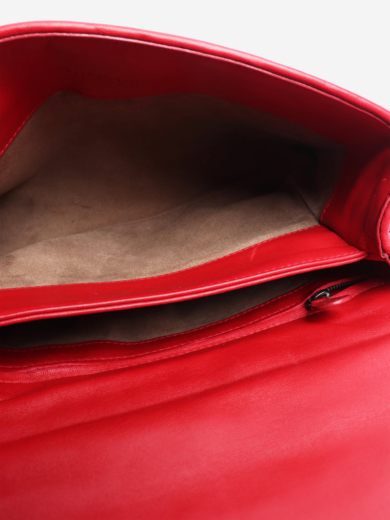 Red Intrecciato leather shoulder bag Shoulder bags Bottega Veneta 