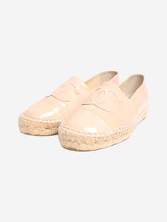 Pink patent leather espadrilles - size EU 36 Flat Shoes Chanel 