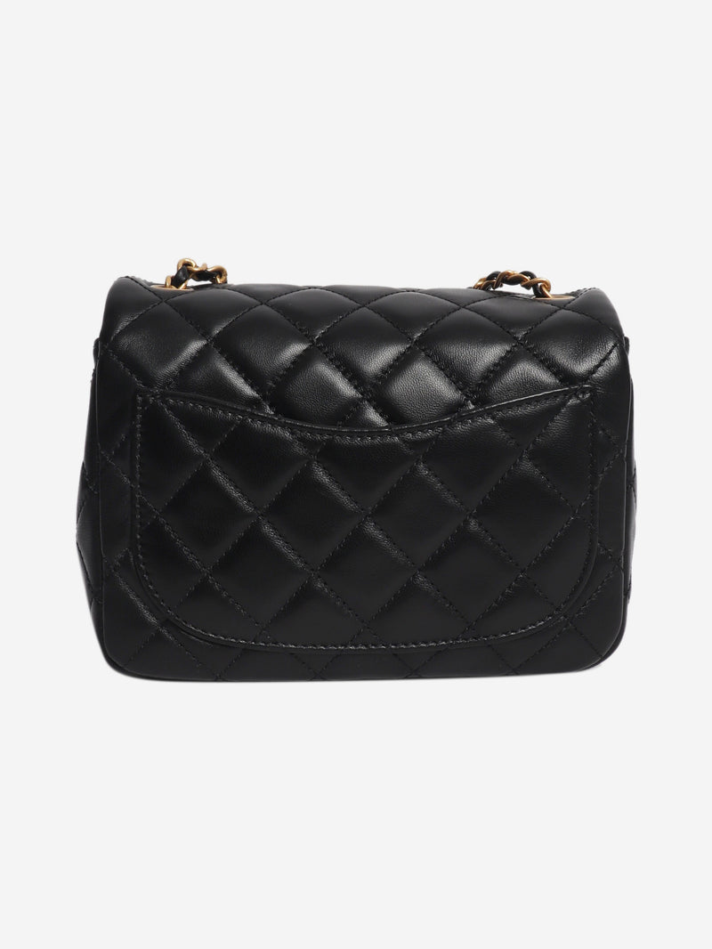 Black mini diamond-quilted lambskin Classic Single Flap bag