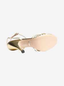 Gucci Gold leather sandal heels - size EU 38