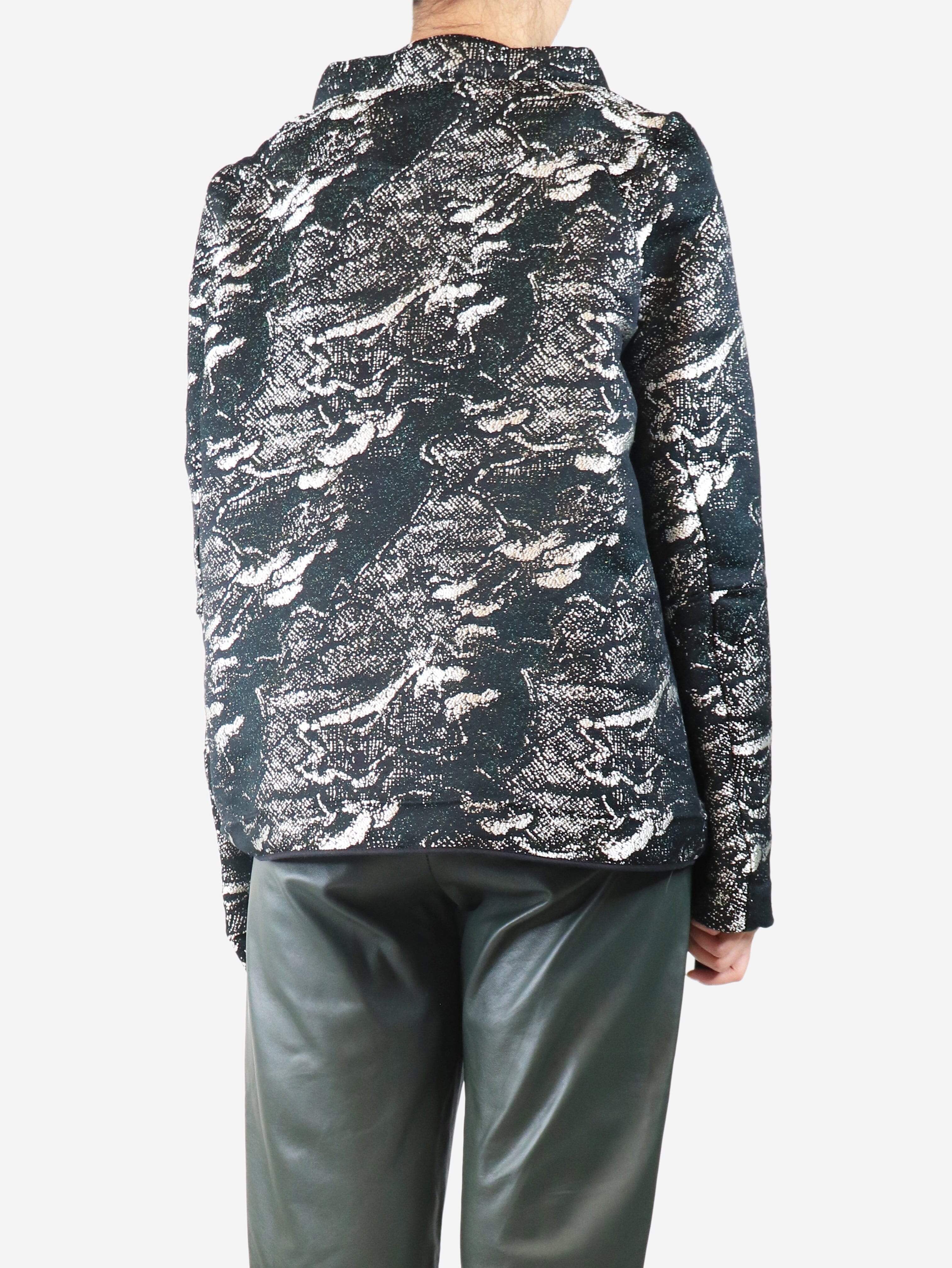 Black and silver jacquard jacket - size UK 10 Coats & Jackets Marni 